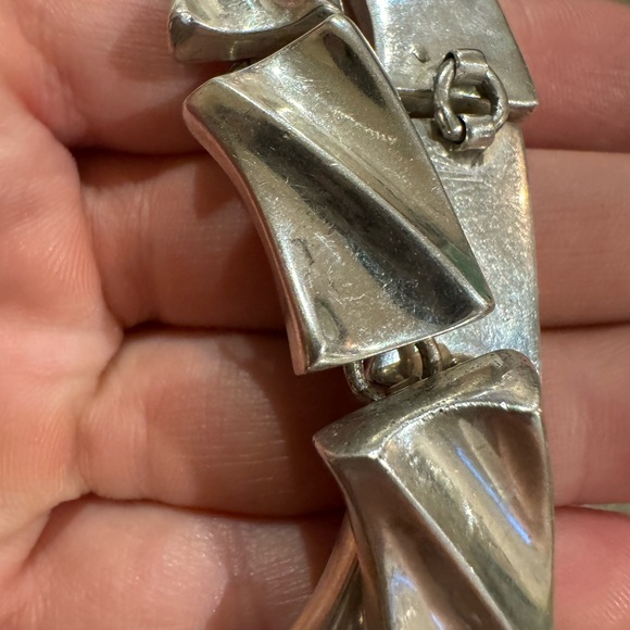 925 Signed by Artist very heavy made in Mexico vintage necklace - Picture 10 of 12